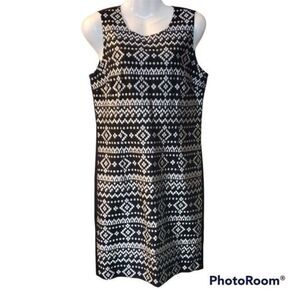 DKNYC Geometric Design Dress sz 8 *
